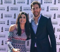 Gabriela Sabatini y Juan Martín del Potro durante la entrega de los premios Konex. (Fuente: Team Delpo) (Fuente: Team Delpo) (Fuente: Team Delpo)