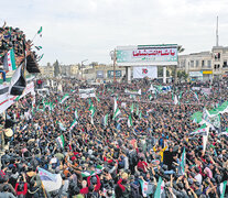 Manifestación en Idlib, última gran región de Siria controlada por grupos rebeldes y yihadistas.  (Fuente: AFP) (Fuente: AFP) (Fuente: AFP)