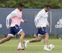 Marcos Rojo podría estar en la línea de tres, junto con Izquierdoz y Lisandro López. (Fuente: Prensa Boca) (Fuente: Prensa Boca) (Fuente: Prensa Boca)