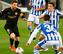 Messi le metió dos a Real Sociedad en la goleada de Barcelona. (Fuente: EFE) (Fuente: EFE) (Fuente: EFE)