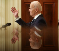 Biden se diferenció de Trump en su primera conferencia de prensa como presidente. (Fuente: AFP) (Fuente: AFP) (Fuente: AFP)