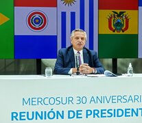 Alberto Fernández, en la Cumbre del Mercosur. (Fuente: AFP) (Fuente: AFP) (Fuente: AFP)