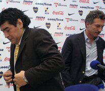 Macri y Maradona, enfrentados desde que coincidieron en Boca.