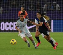 Vanesa Santana, capitana en la última actuación de Argentina en la She Believes Cup. (Fuente: Prensa Selección Argentina) (Fuente: Prensa Selección Argentina) (Fuente: Prensa Selección Argentina)