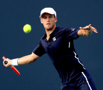 El argentino se prepara para pegar su drive en Miami. (Fuente: AFP) (Fuente: AFP) (Fuente: AFP)