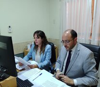 Los fiscales Gabriela Lema y Guillermo Loyola.