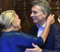 Elisa Carrió y Mauricio Macri, en otros tiempos. (Fuente: DyN) (Fuente: DyN) (Fuente: DyN)