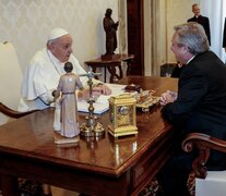 El Pontífice y Alberto Fernández, en su última visita al Vaticano.  (Fuente: AFP) (Fuente: AFP) (Fuente: AFP)