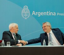 El presidente Fernández estuvo acompañado por Antonio Caló. 