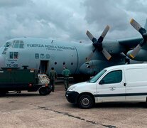 La llegada del Hércules de las Fuerzas Armadas: Cancillería demostró que no se enviaron vacunas sino algunos equipamentos médicos