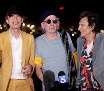 Jagger, Richard y Woods, los tres Stones sobrevivientes.  (Fuente: AFP) (Fuente: AFP) (Fuente: AFP)