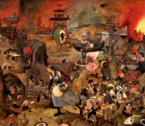 La loca Meg, quien dirige un ejército de mujeres para rapiñar el infierno. El cuadro de Bruegel es de 1563. 