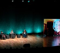 Nancy Fraser en diálogo con Marta Dillon y Micaela cuenta durante el Proyecto Ballena en el CCK. (Fuente: Miguel Varela Pose) (Fuente: Miguel Varela Pose) (Fuente: Miguel Varela Pose)