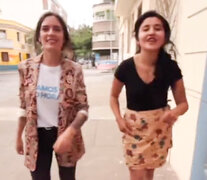 Camila Vallejo y Daniela Serrano, en el video.  (Fuente: Captura de pantalla) (Fuente: Captura de pantalla) (Fuente: Captura de pantalla) (Fuente: Captura de pantalla) (Fuente: Captura de pantalla)