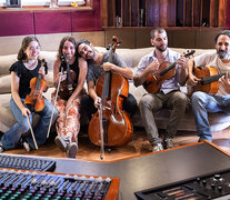 El Quinteto fue primero al estudio de grabación para apreciar bien el sonido.  (Fuente: Emanuel Cagnassi) (Fuente: Emanuel Cagnassi) (Fuente: Emanuel Cagnassi)