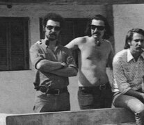 Alejandro Pidello, Jorge Isaías y Guillermo Colussi en Santa Fe, en 1974. 