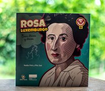 La portada del libro sobre Rosa Luxemburgo dentro de la colección Antiprincesas (Editorial Chirimbote) (Fuente: dibujo de Pitu Saá) (Fuente: dibujo de Pitu Saá) (Fuente: dibujo de Pitu Saá)
