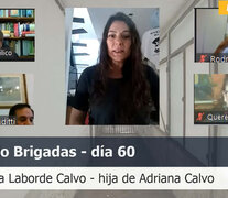 Teresa Laborde Calvo, la hija menor de Adriana Calvo y Miguel Angel Laborde, durante su testimonio en el juicio.