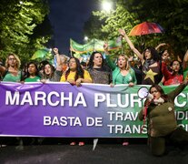 La marcha contra los travesticidios en el último Encuentro en La Plata. (Fuente: Jose Nico) (Fuente: Jose Nico) (Fuente: Jose Nico)