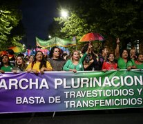 Marcha contra los travesticidios en el Encuentro en Trelew, 2018 (Fuente: Jose Nico) (Fuente: Jose Nico) (Fuente: Jose Nico)