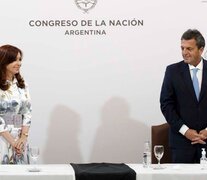 Vicepresidenta Cristina Kirchner y titular de la Cámara de Diputados Sergio Massa. (Fuente: NA) (Fuente: NA) (Fuente: NA)