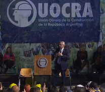 El presidente encabezó el acto junto a Gerardo Martínez de la UOCRA 