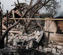 Una casa destruida en el pueblo de Bilogorivka, en Lugansk.