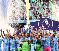 Una costumbre de los últimos años: el City campeón de la Premier League (Fuente: AFP) (Fuente: AFP) (Fuente: AFP)