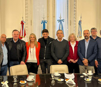 Javkin recibió ayer a integrantes de la mesa provincial de la UCR.