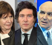 Patricia Bullrich, Javiere Milei y José Luis Espert, con la cultura de las armas norteamericana como objetivo.