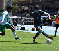 El delantero argentino en el duelo ante Arabia (Fuente: Prensa AFA) (Fuente: Prensa AFA) (Fuente: Prensa AFA)