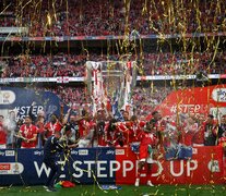 Nottingham Forest festejó el ascenso en Wembley (Fuente: AFP) (Fuente: AFP) (Fuente: AFP)