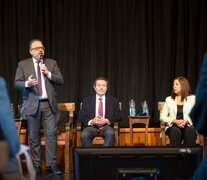 El ministro de Desarrollo Productivo, Matías Kulfa, presentando los proyectos vinculados a la producción de hidrógeno verde.