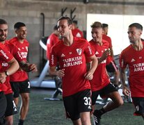 River se entrenó en Ezeiza. (Fuente: Prensa RIver Plate) (Fuente: Prensa RIver Plate) (Fuente: Prensa RIver Plate)