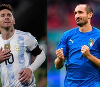 Epi: Messi y Chiellini. La Selección llega al duelo con un invicto de 31 partidos.  