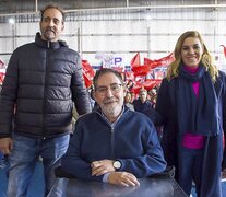 El puntano Mariano Astinga, Jorge Rivas y la concejala Fernanda Gigliani.