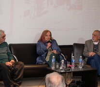 Carlos Rodríguez, Miriam Lewin y Daniel Cabezas. 