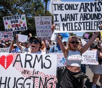 Una marcha en Los Angeles, contra el acceso libre a las armas. (Fuente: AFP) (Fuente: AFP) (Fuente: AFP)