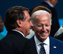 Bolsonaro conversa con Biden la semana paada en Los Angeles. (Fuente: AFP) (Fuente: AFP) (Fuente: AFP)