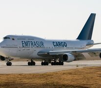 El avión venezolano retenido en Ezeiza. (Fuente: AFP) (Fuente: AFP) (Fuente: AFP)