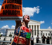 La Corte Suprema en Washington, cercada de manifestantes. (Fuente: AFP) (Fuente: AFP) (Fuente: AFP)