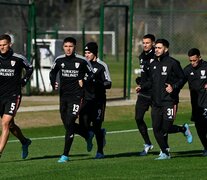 El plantel de River durante el entrenamiento (Fuente: Prensa River) (Fuente: Prensa River) (Fuente: Prensa River)