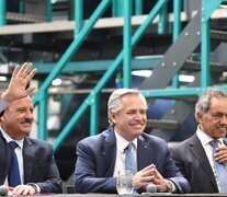 Alberto Fernández, Daniel Scioli y el gobernador de La Rioja, Ricardo Quintela (Fuente: Télam) (Fuente: Télam) (Fuente: Télam)