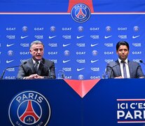 Galtier junto al qatarí Nasser al Khelaïfi durante la presentación del DT (Fuente: Twitter PSG) (Fuente: Twitter PSG) (Fuente: Twitter PSG)