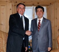 Bolsonaro y Abe en enero de 2019. Fuente: Twitter Jair Bolsonaro