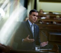 Pedro Sánchez interviene durante el debate sobre el estado de la nación. (Fuente: EFE) (Fuente: EFE) (Fuente: EFE)