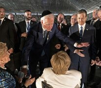 Biden habla con sobrevivientes del Holocausto en Jerusalem. (Fuente: AFP) (Fuente: AFP) (Fuente: AFP)