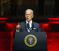 Biden llamó a defender la democracia en Philadelphia. (Fuente: AFP) (Fuente: AFP) (Fuente: AFP)