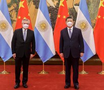 Alberto Fernández junto al presidente chino Xi Jinping. (Fuente: NA) (Fuente: NA) (Fuente: NA)