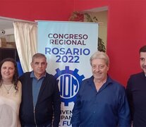 Furlán junto con Donello, el diputado Cleri y la concejala Teisa.